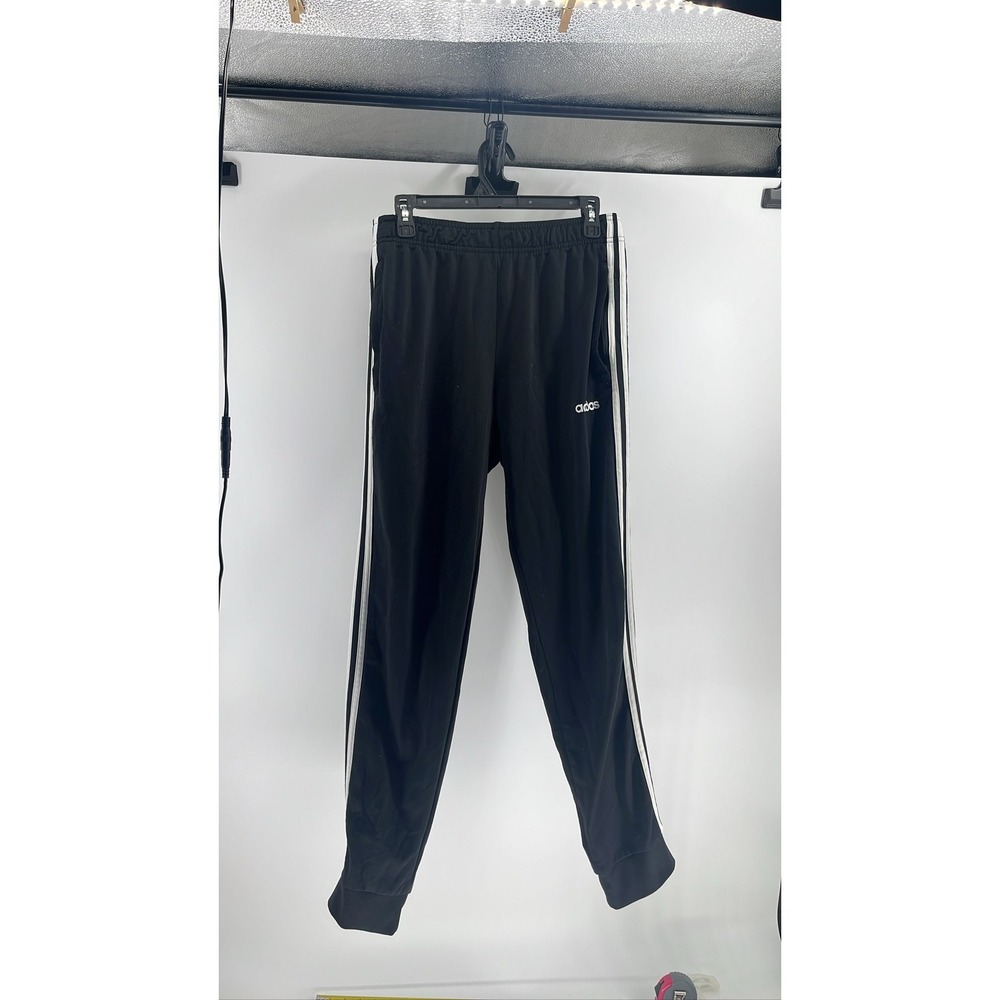 Adidas‎ Black White 3-Stripes Jogger Sweatpants Men's Track Sz M